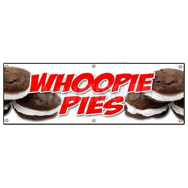 Signmission WHOOPIE PIES BANNER SIGN cake pie fresh baked dessert sweet shop bakery bake B-72 Whoopie Pies - main